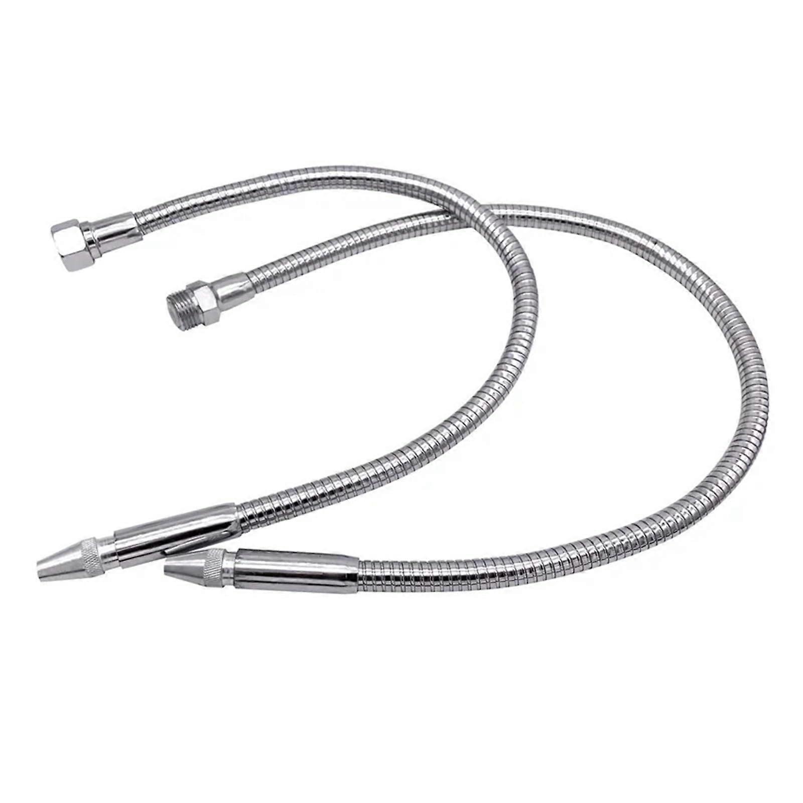 Flexible Metal Coolant Tube, 1/2 1/4 3/8 In, Coolant Line With Round Nozzle For CNC Machines, Outer 3/8 Thread, 600mm