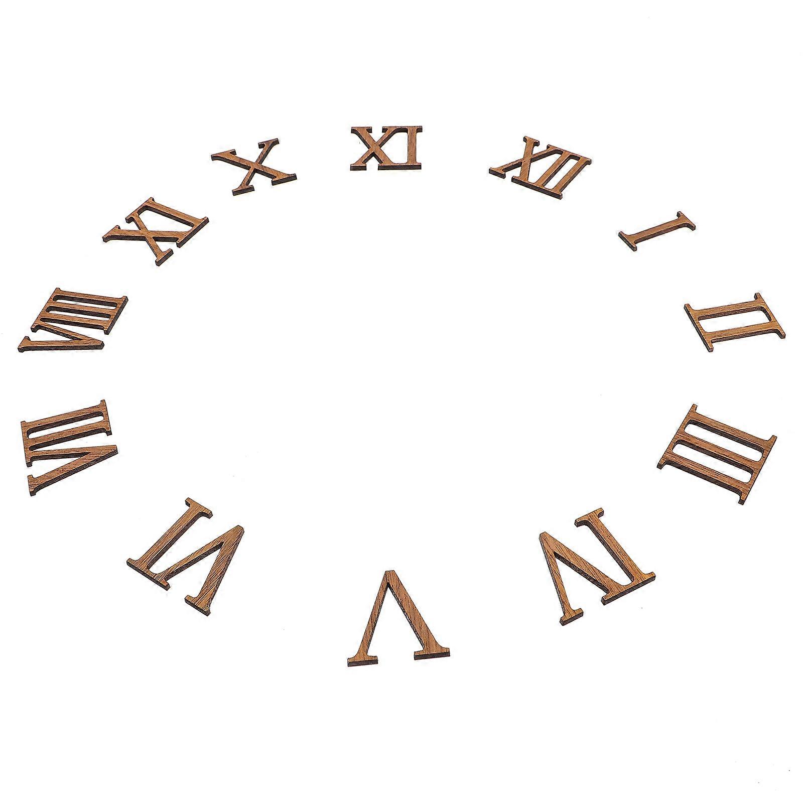 Clock Accessories Roman Numeral For Clock Black Diy Clock Making 12Pcs