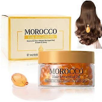 Óleo de Cuidados com o Cabelo, Óleo Essencial de Cabelo Nutritivo Marrocos Sem Enxágue, Sérum de Tratamento de Cabelo de Cuidados de Fortalecimento de Longa Duração Profundo, Glitter Suavizante Não Gorduroso
