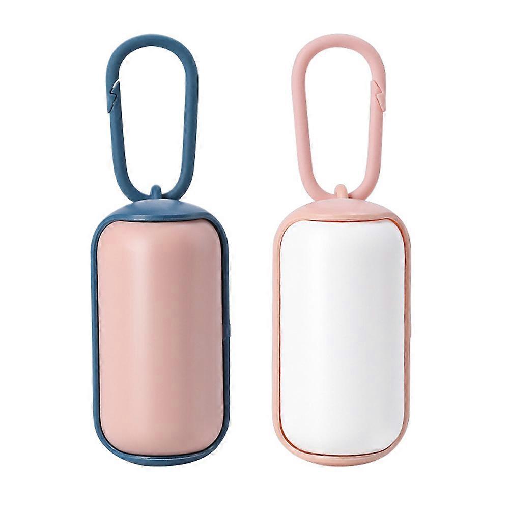 Dog Waste Container Pet Waste Bag Carrier Flap Cover Trash Bag Container for Pets Outdoor Pink Color Bright Color Style 5Pcs