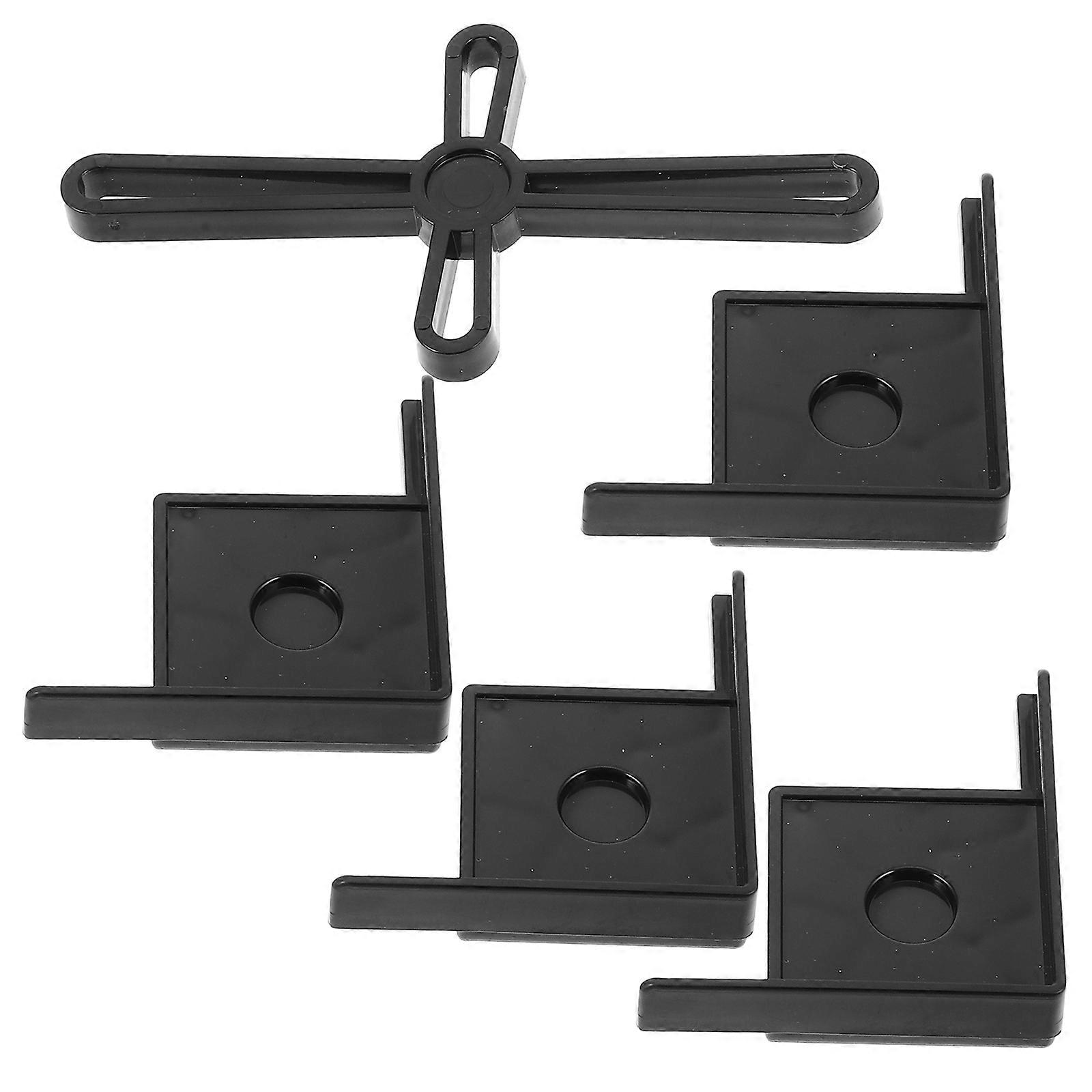 RightAngle Aquarium Corner Guard Set Black Plastic AntiCollision Protection For Home Use 1Set