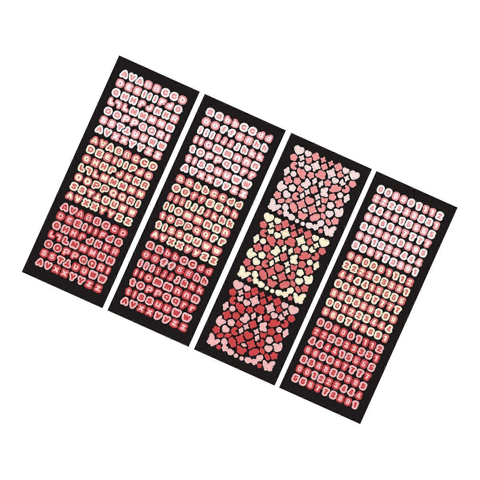 4 Sheets Laser Kpop Photocard Sticker Exquisite Cute Compact High Adhesive for Card Making Decorations