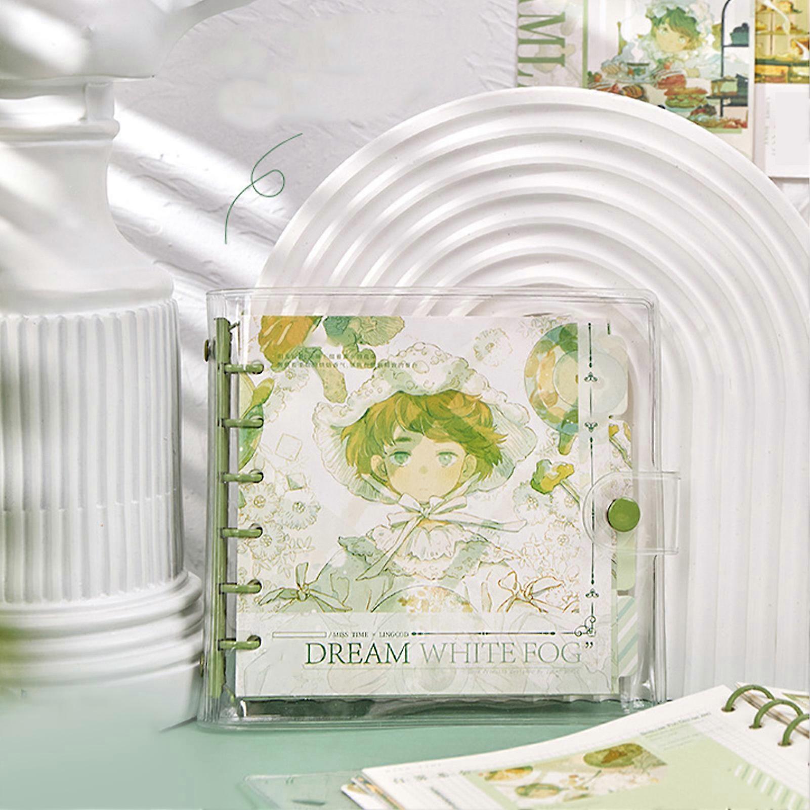 Loose Leaf Notebook Detachable PVC Cover 6 Ring Binder Notebook for Note Taking Writing Diary