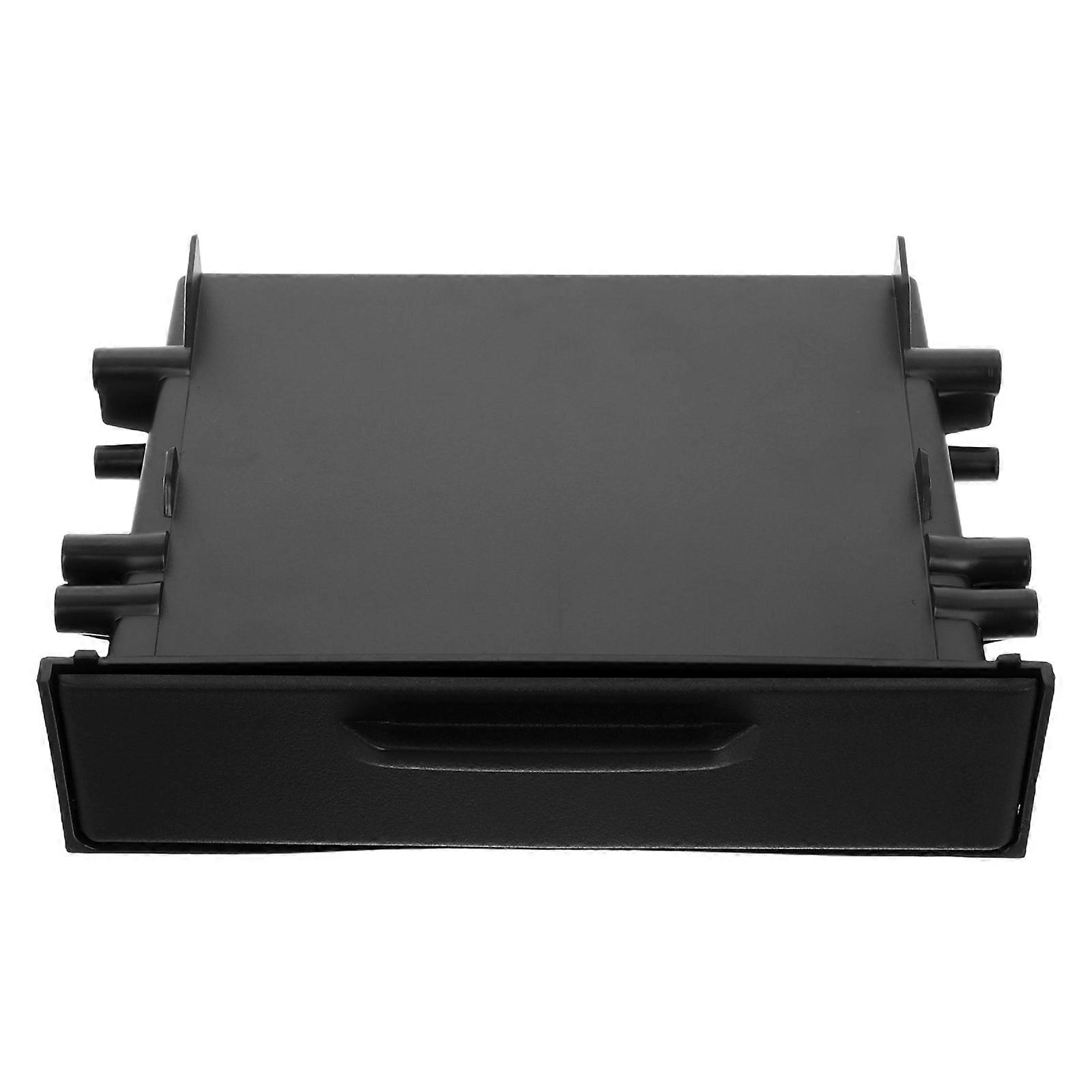 Car Stereo Radio Storage Box Multi-Functional Plastic Dash Trim CD Player Holder Sleek Design For Car Owners 17.80X12.00X4.80CM 1Pack