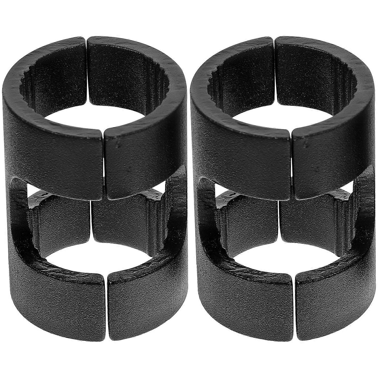 Aluminum Alloy Bike Handlebar Stem Reducer Conversion Sheet Black Accessory for Repair Use Size 4pcs