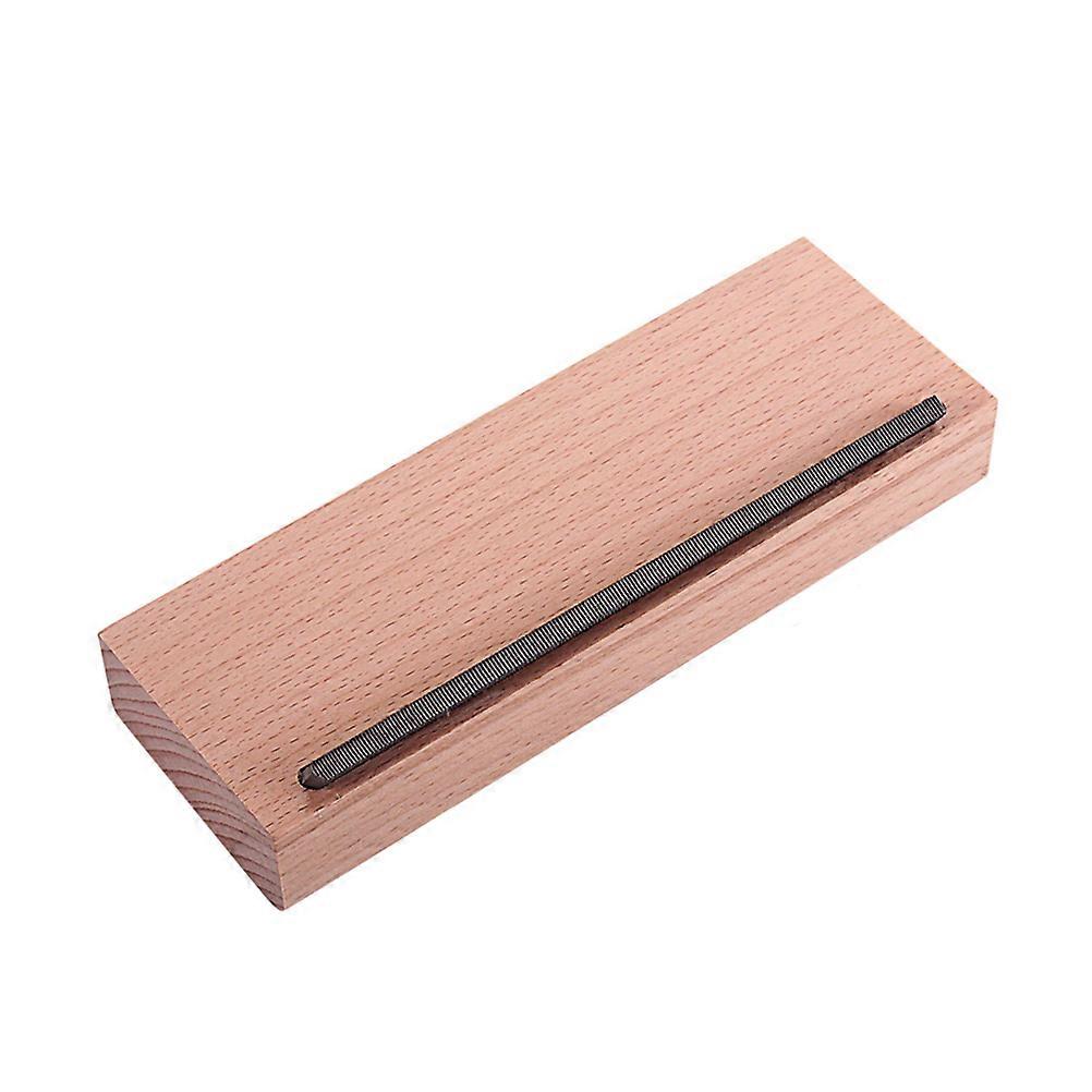 Guitar Fret File R153 Light Brown Maple Woody Block Chamfering Tool for Guitar Maintenance 1Set