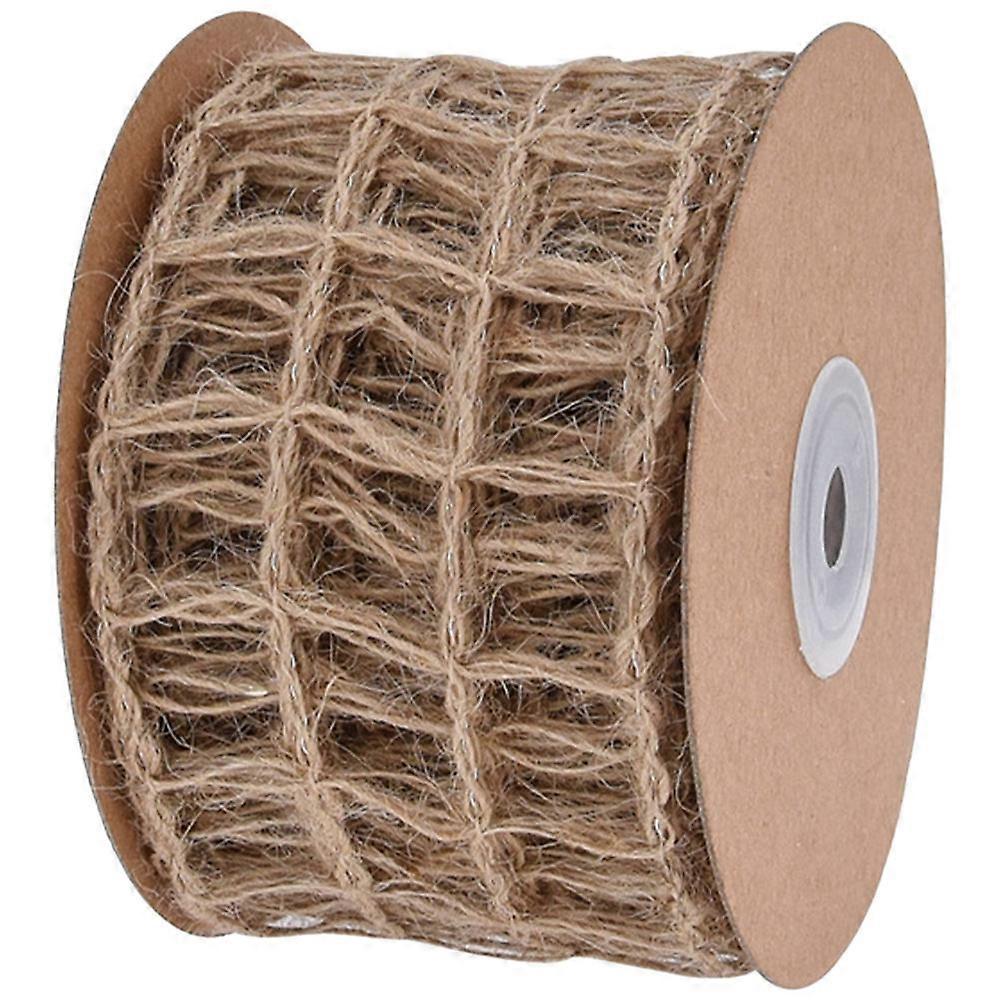 Wired Mesh Ribbon Spring Burlap Ribbon Diy Crafts And Photography Styling Light Brown 900x6.3cm 1 Roll