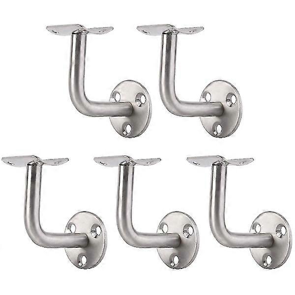 5-pack stainless steel wall-mounted handrail brackets