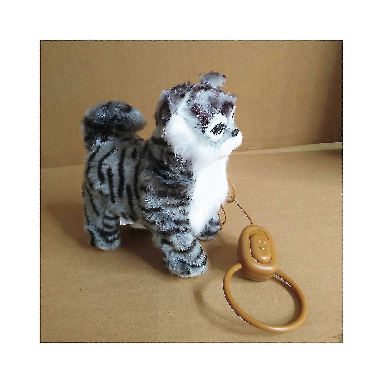 9.84x7.87in Electric Cat Toy with Sound, Cute Mini Kitty Halloween Gift for Kids, Yellow