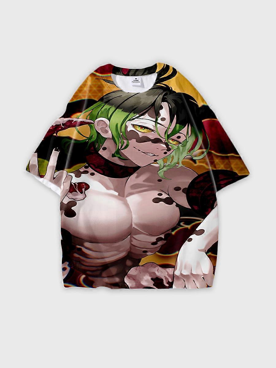 T-shirt round neck Character Pattern loose short sleeve P211