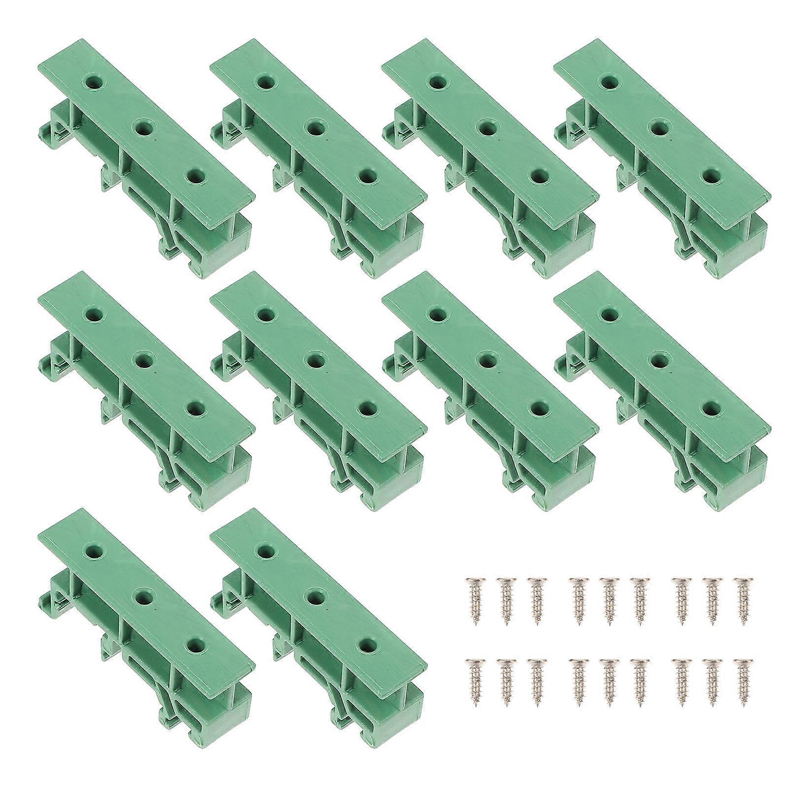 DIN Rail Mounting Adapter Kits 10 Sets PCB Components For Technicians Installation 4.3X2.75X1CM Electronic Equipment