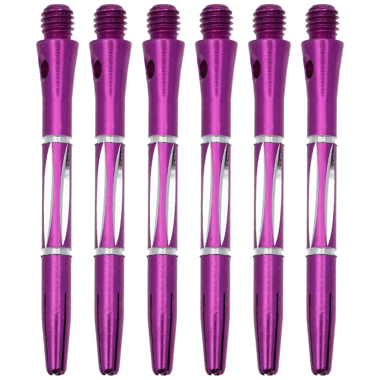 6pcs Dart Shafts Aluminium Alloy Thread Dart Stems Dart Accessories 0.24\/60 Mm Throwing Fittingtail Shaft Replacement For Steel Tip Purple"