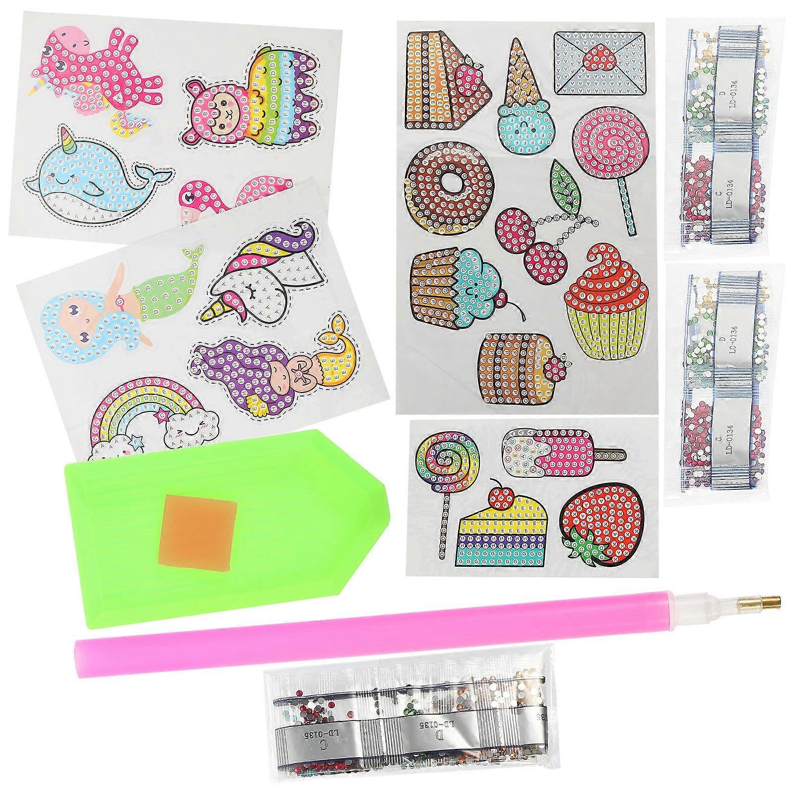 Decorative Gemstone Kits 3 Sets Assorted Color For Kids Artistic 19.00X16.00X0.10CM