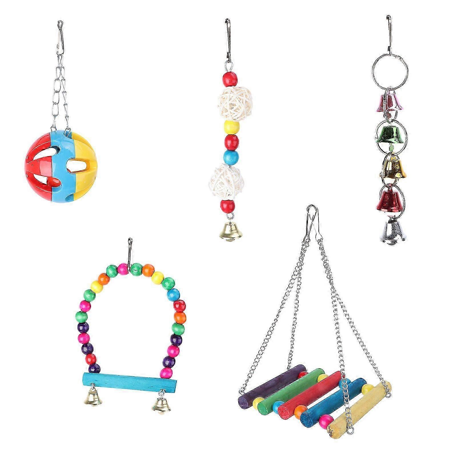 Parrot Toy Kit Intellectual Development Training 5Pcs