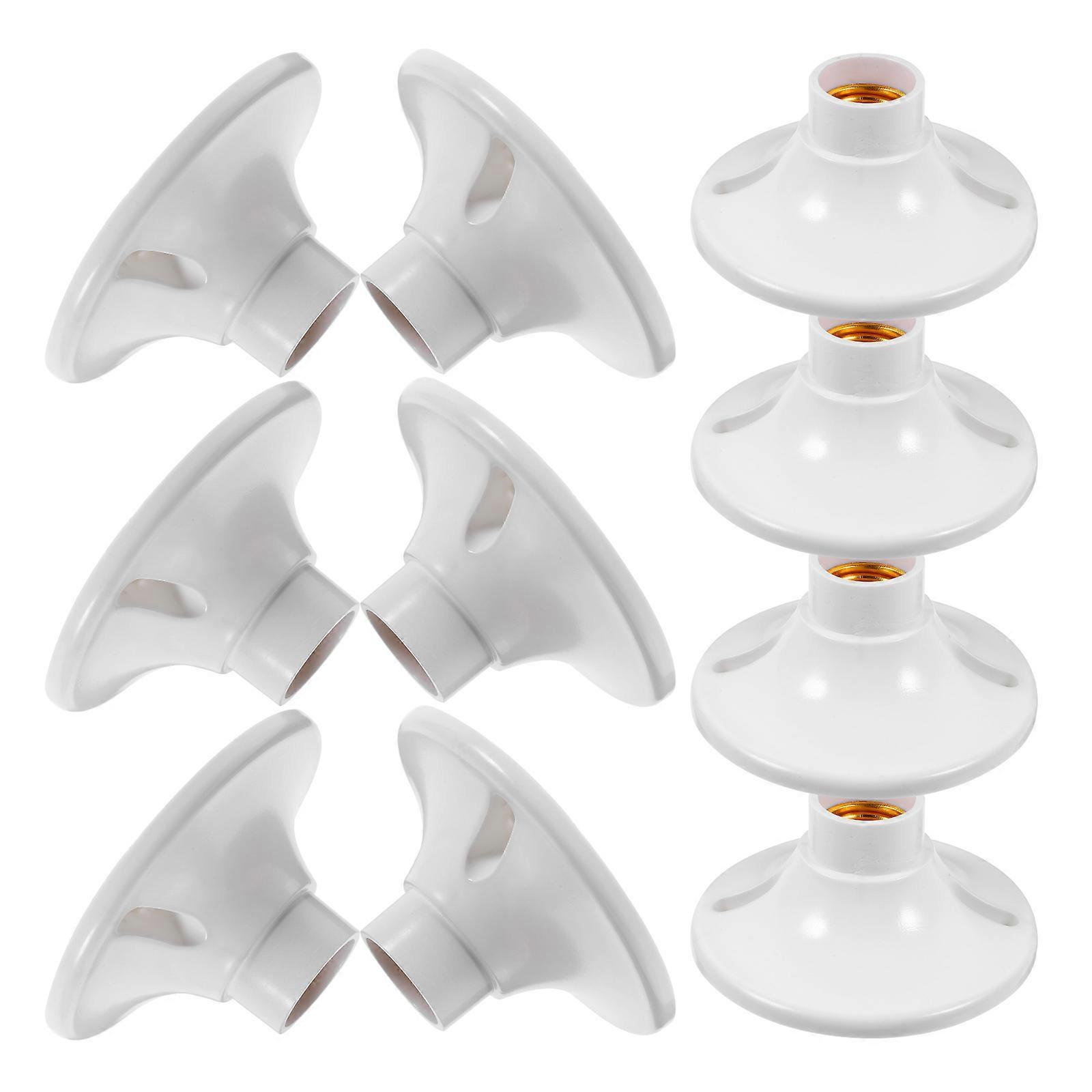 Light Sockets For Bulbs 10Pcs Ceiling Light Fitting E27 Lamp Bulb Socket Holder Replacement For Home Lighting White Color Easy Installation