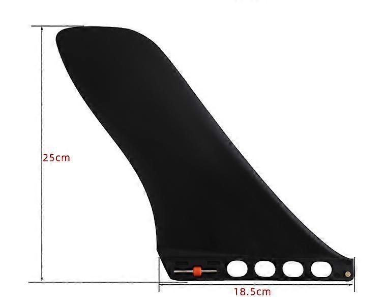 Paddle Board Fin Replacement Single Center Fin Water Separator For Inflatable Surfboard Stand-Up Paddleboard Water Skiing Surfing Black