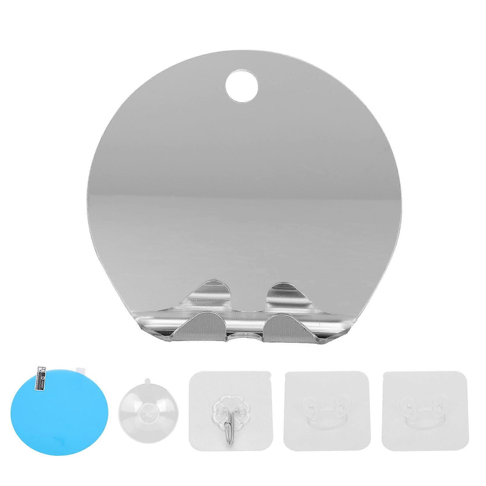 Non-breakable Fog-proof Mirror for Bathroom Makeup with Acrylic Material Silver Color