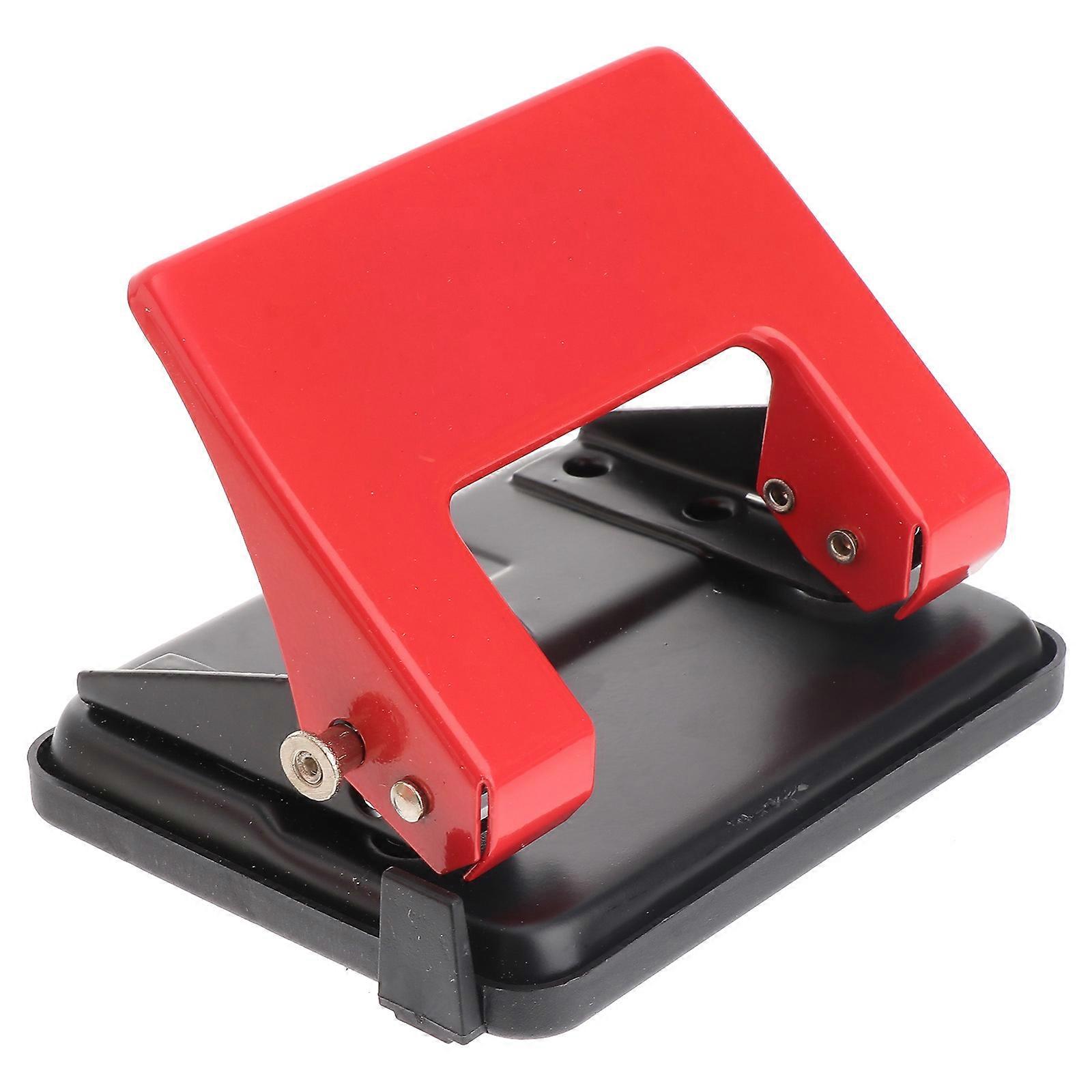Two Hole Puncher Portable Paper Punching Machine Office Supplies Blue Round Hole 1Set