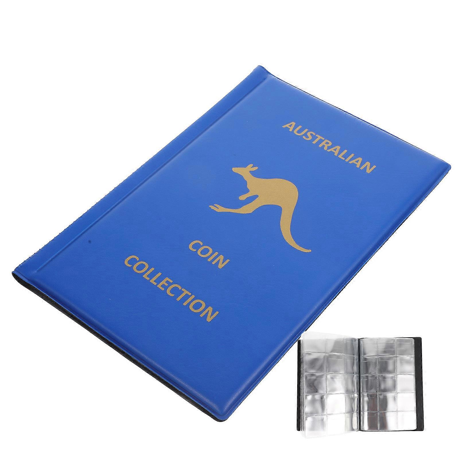 Premium Coin Collection Book Handy Storage Solution For Coin Collectors In Blue Color 1Pack
