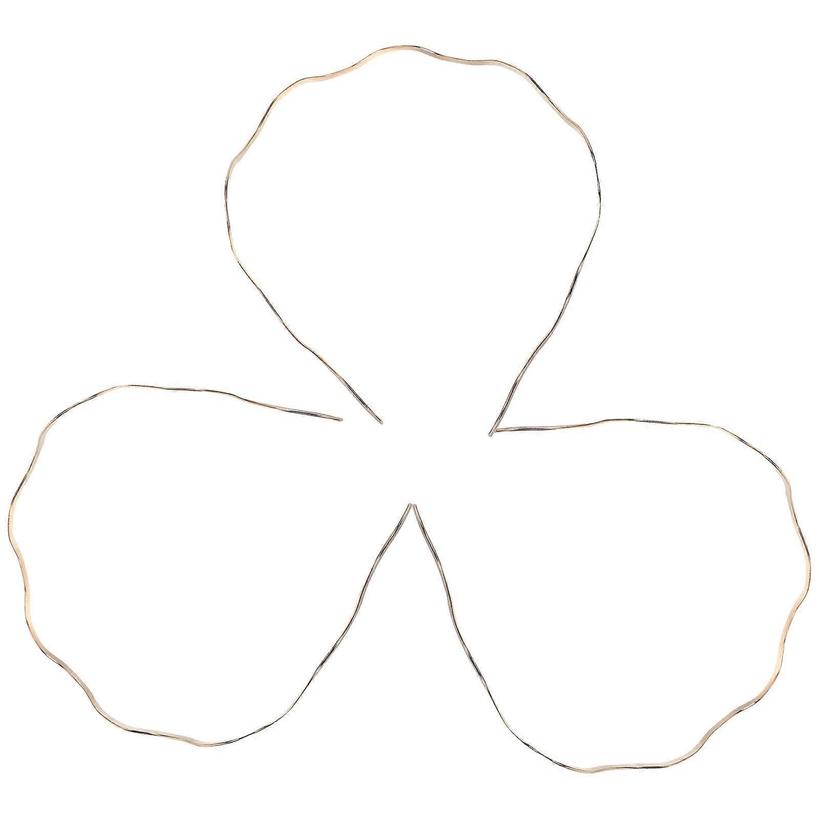 Golden Alloy Wavy Hair Bands for Decoration Lightweight Nonfading with Elastic Design 3 Pieces