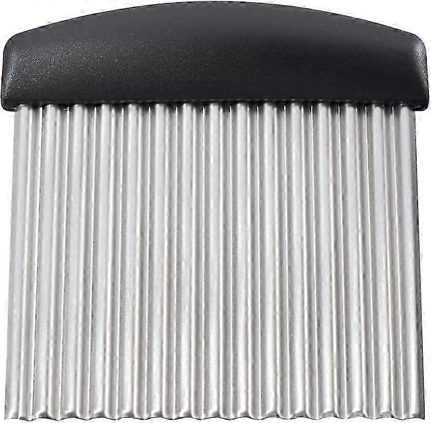 Professional-Grade Triangle Crinkle Cutter with Stainless Steel Wavy Blade - Ideal for French Fries, Vegetables & Creative Cuts