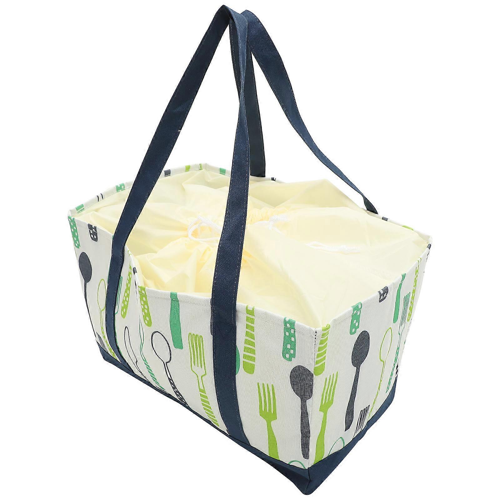 Insulated Cooler Tote Bag with Drawstring Seal, Multi Function for Picnics, Shopping, and Outdoor Activities – Durable, Ultra Large Capacity for Food