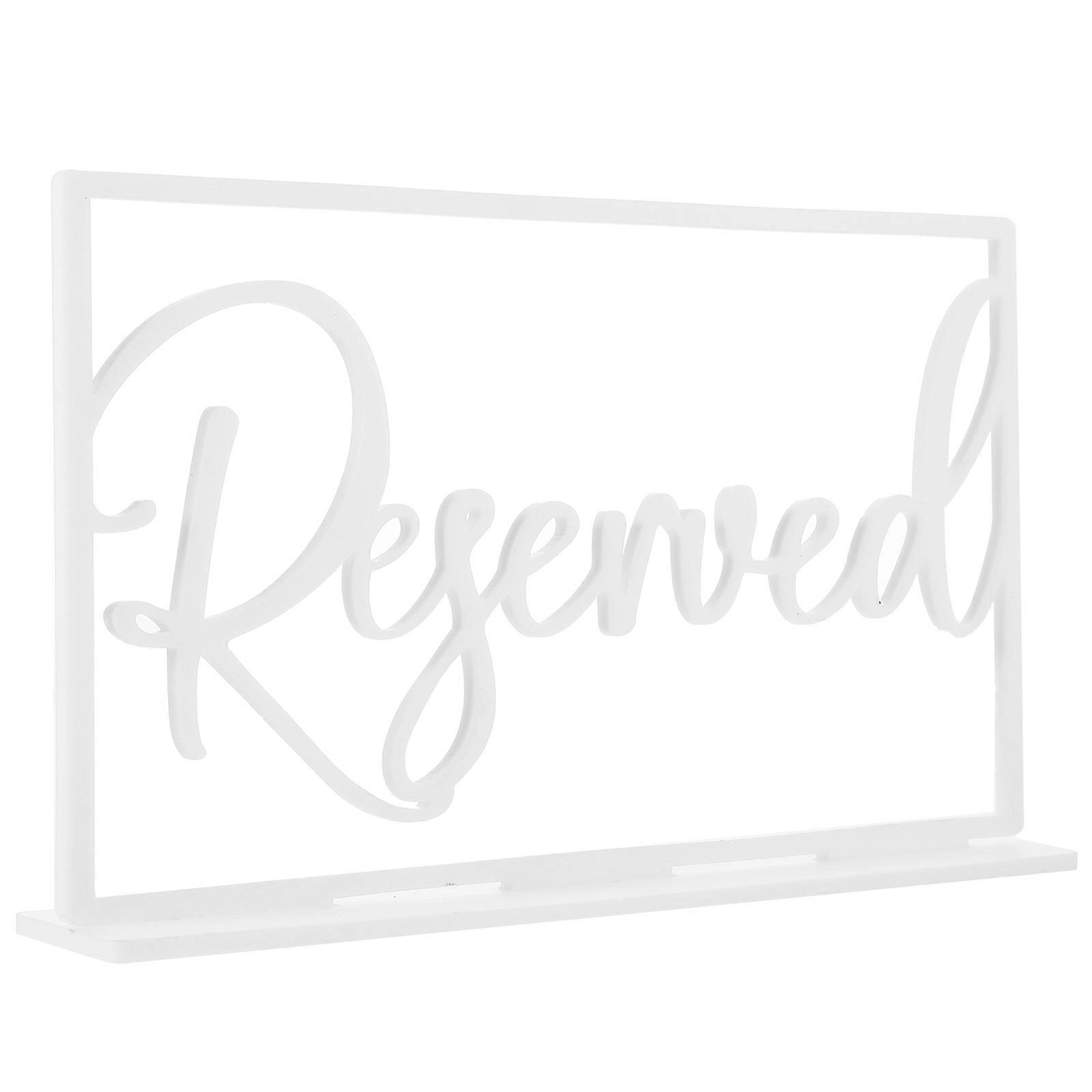 Elegant Acrylic Reserved Table Sign for Weddings, Cafes, Restaurants, and Events – Stylish, Minimalist Design for Efficient Seat Management