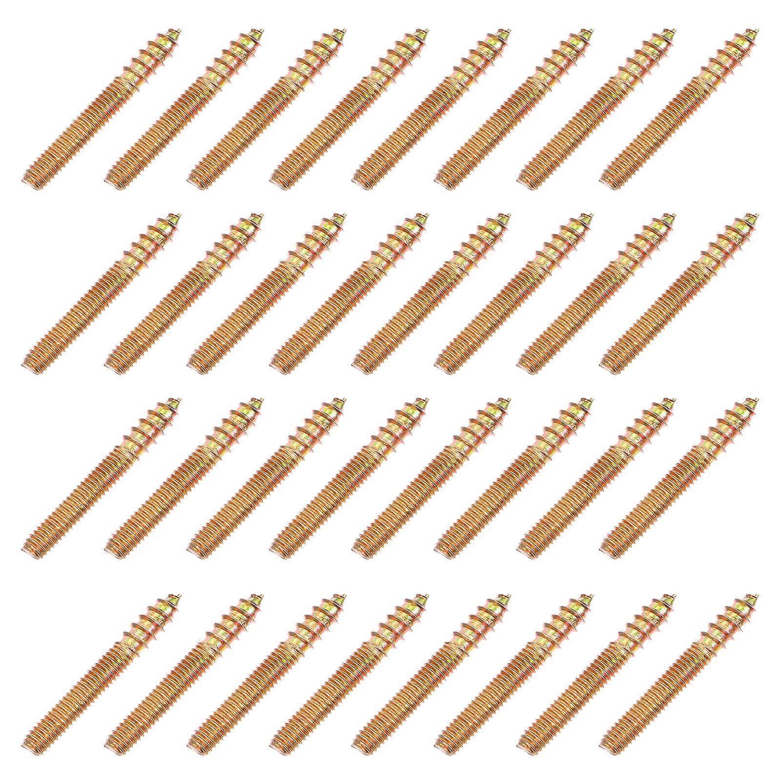 Self Tapping Double Ended Bolts For Large Buildings 1.2×0.2×0.2in Golden 1 Set 100Pcs