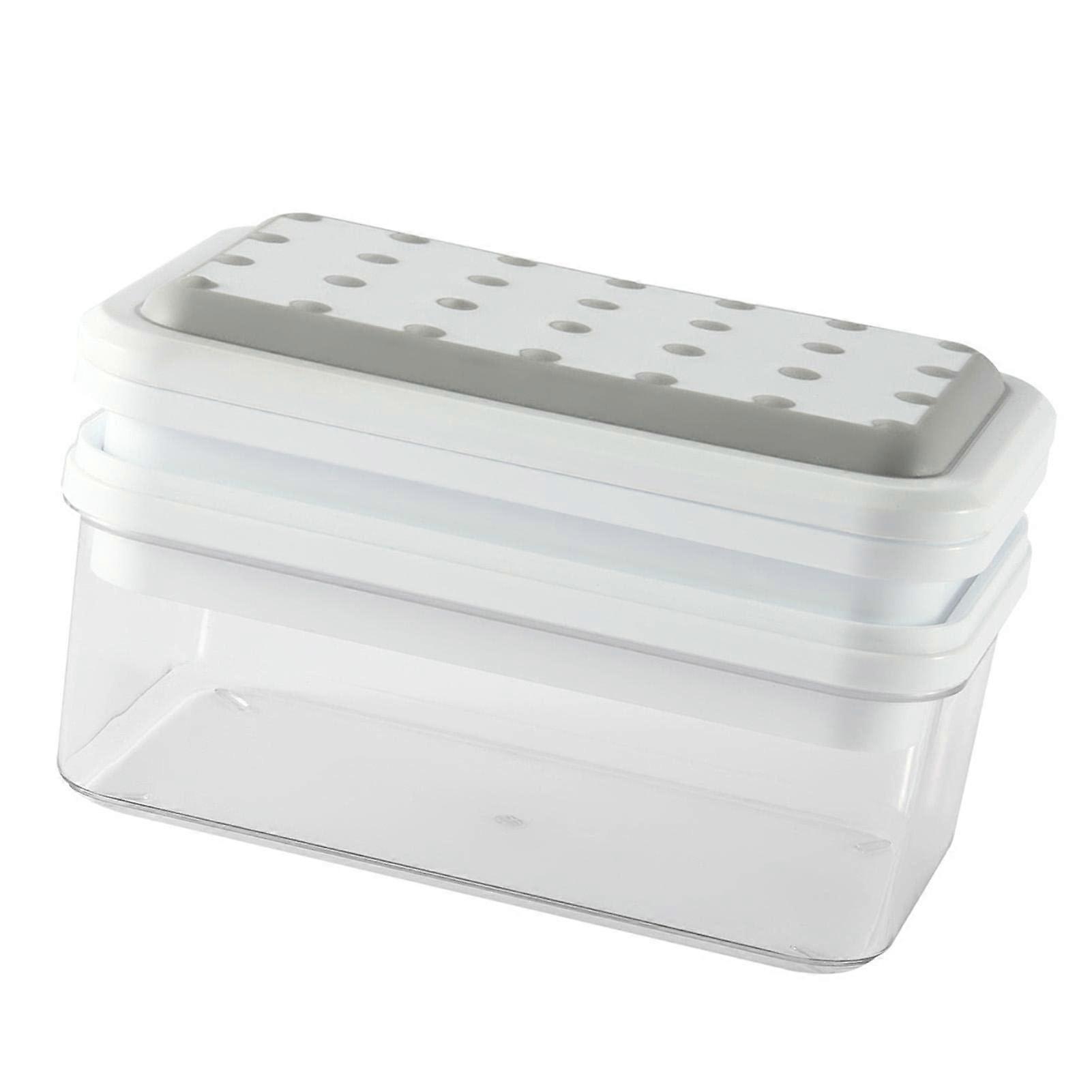Ice Cube Maker for Freezer – Easy Release Press Type Silicone Ice Tray with Removable Splash-Guard Lid for Whiskey