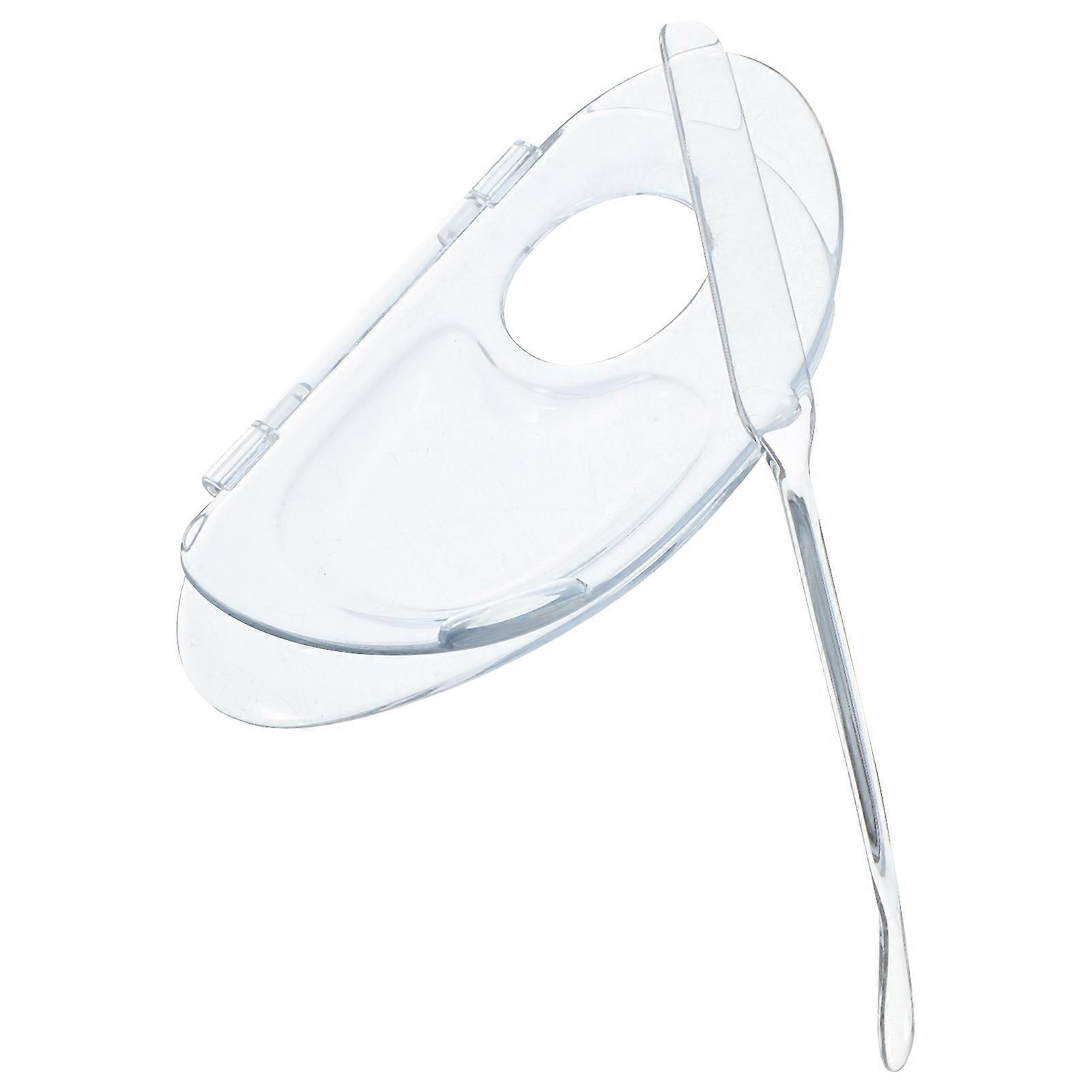 Compact Foldable Acrylic Makeup Mixing Plate with Spatula for Easy Shade Blending at Home 6.3x4.7 Inches
