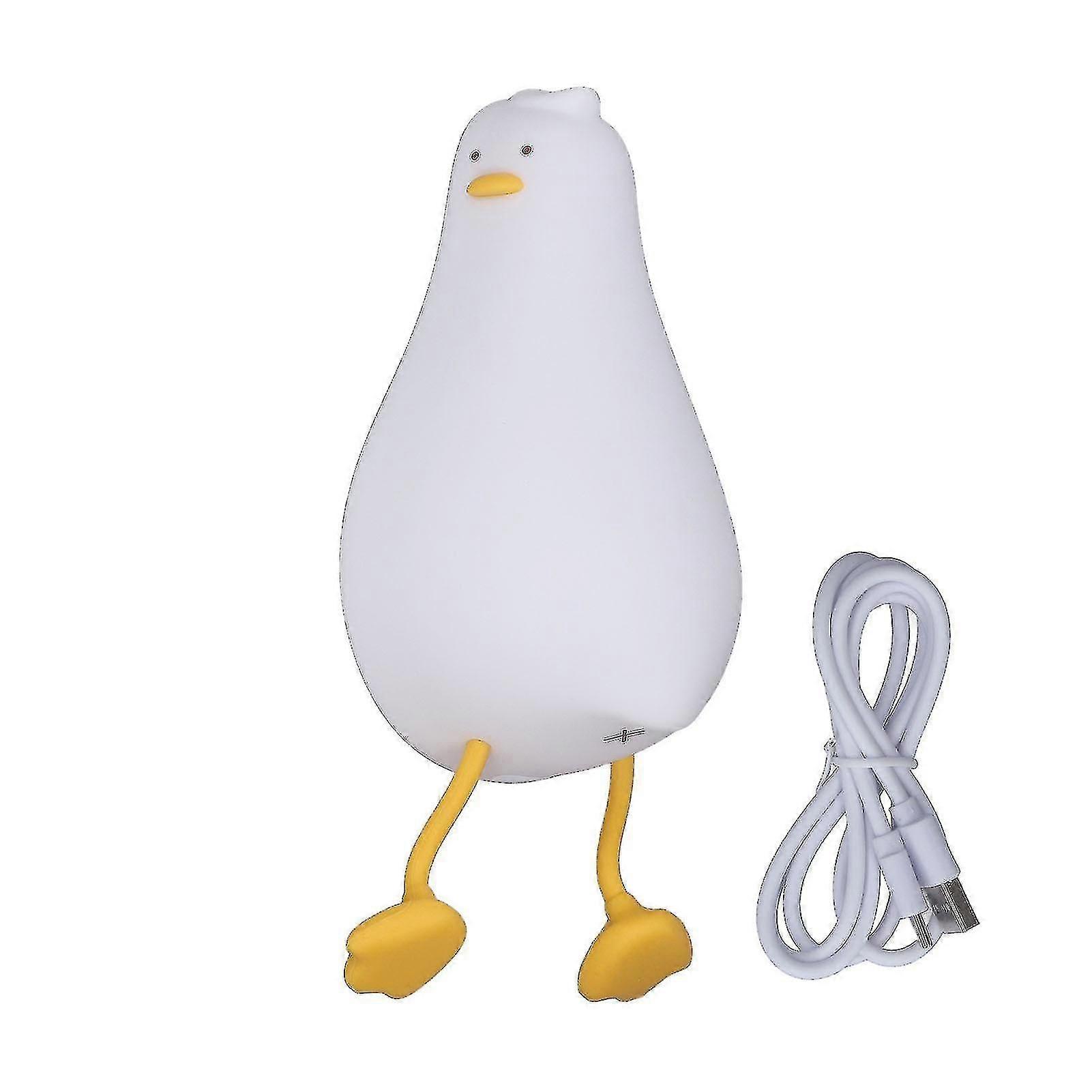USB Rechargeable LED Duck Night Light Soft Silicone Lamp
