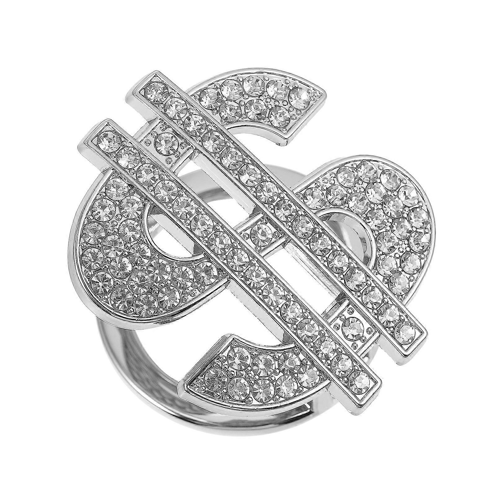 Bling Car Start Button Decoration in Silver Enhancing Car Atmosphere for Friends and Family 5X4cm Design 1Pack