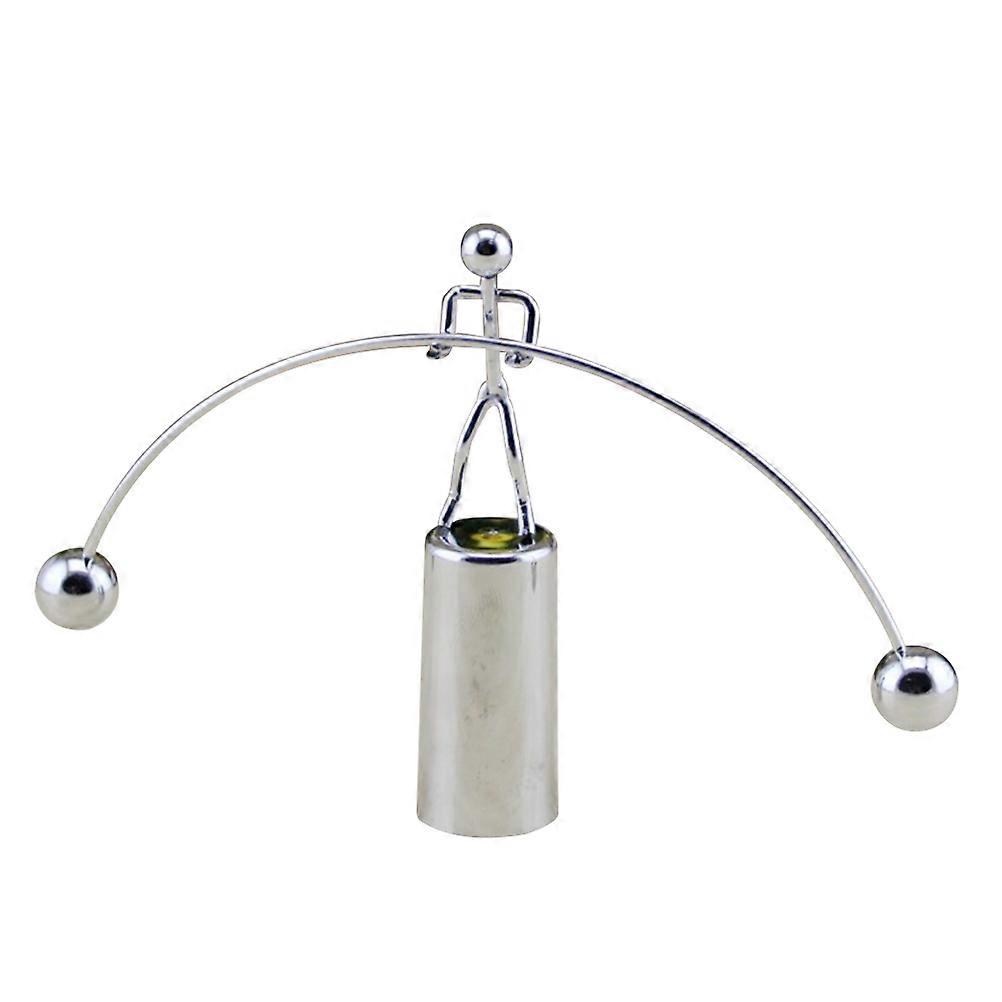Decorative Ornaments Small Balance Statue Rotate Balance Design 18 X 2.3 X 11Cm Silver Decoration 1Pcs