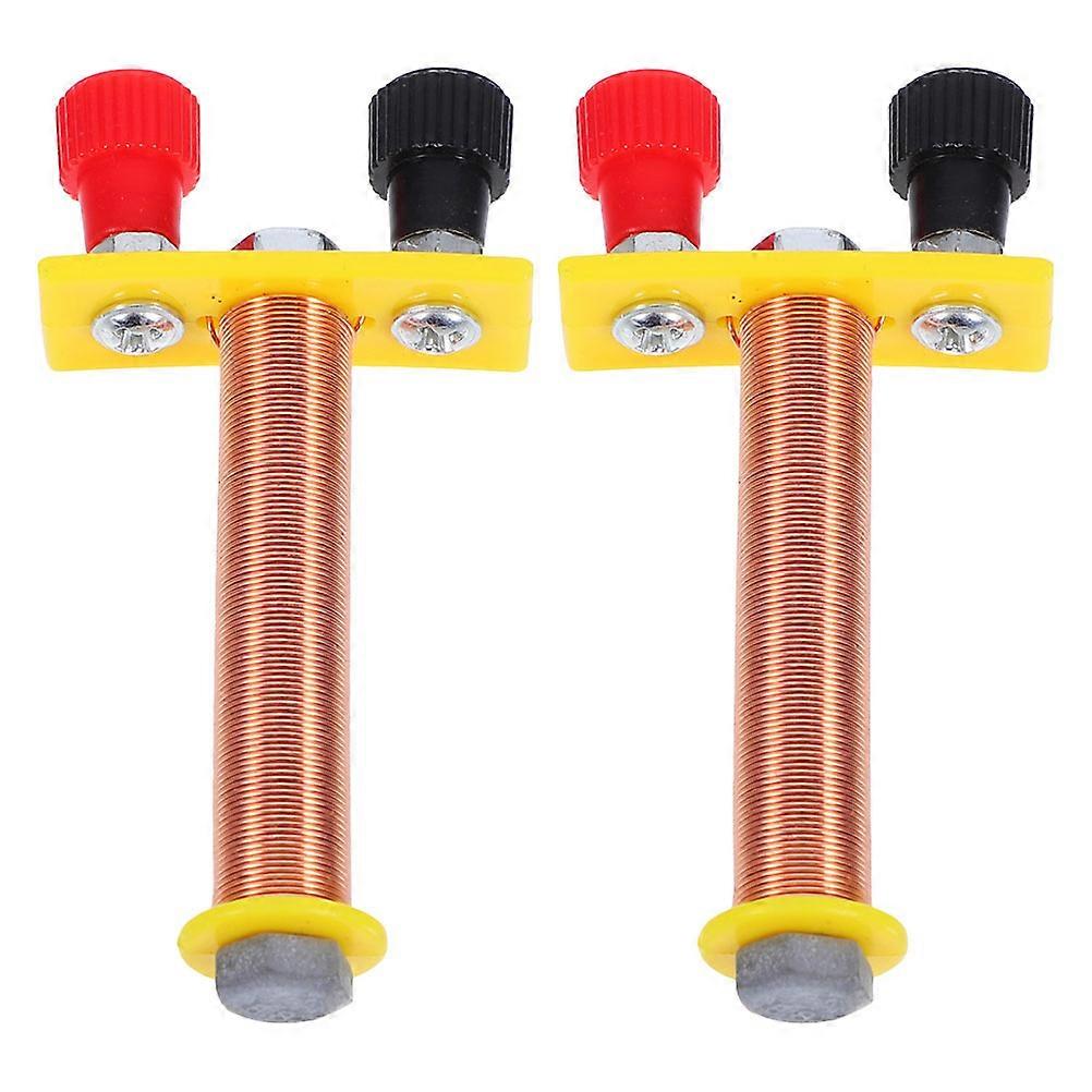 Multifunctional Copper and Plastic T Shaped Coil Kit for School Physics Experiments and Circuit Demonstrations 2PCS