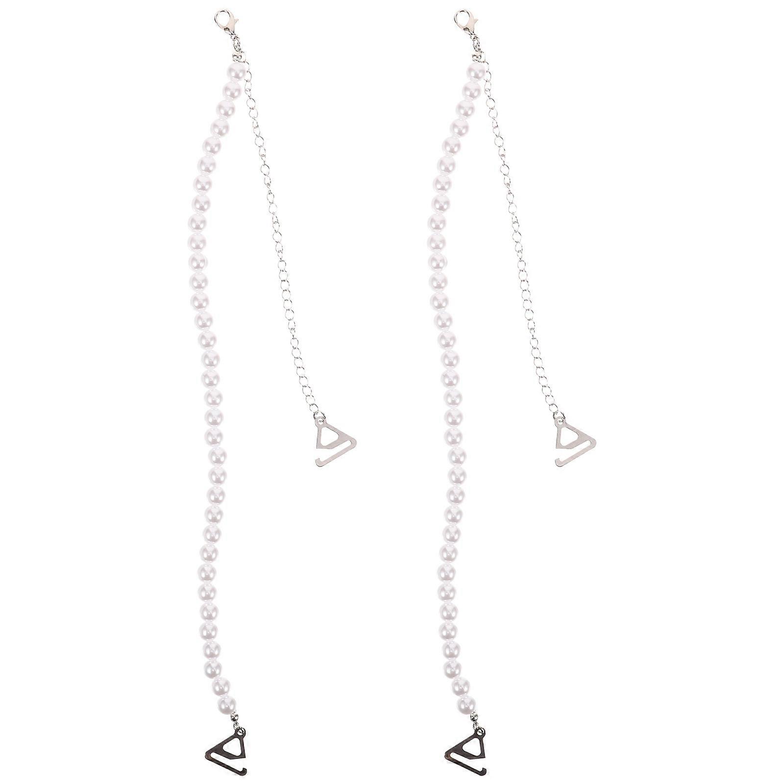 Elegant Pearl Beaded Non Slip Replacement Straps for Strapless Bras – Perfect for Evening Parties, Weddings, and Special Occasions