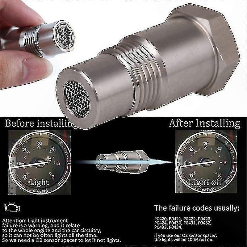 Oxygen Sensor Adapter M18x1.5 for Engine Light Fix Tool-Compatible with O2 Sensors