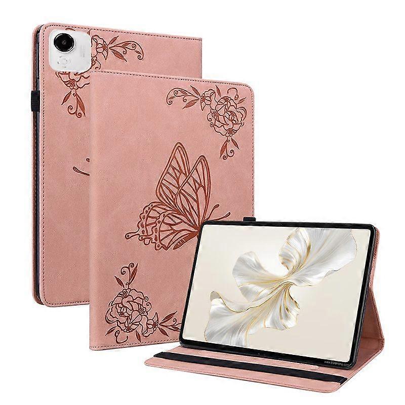Tablet Case for Honor Pad X9A 11.5 inch Butterfly Pattern Flexible Durable Soft TPU Flip Cover with Adjustable Stand Slots