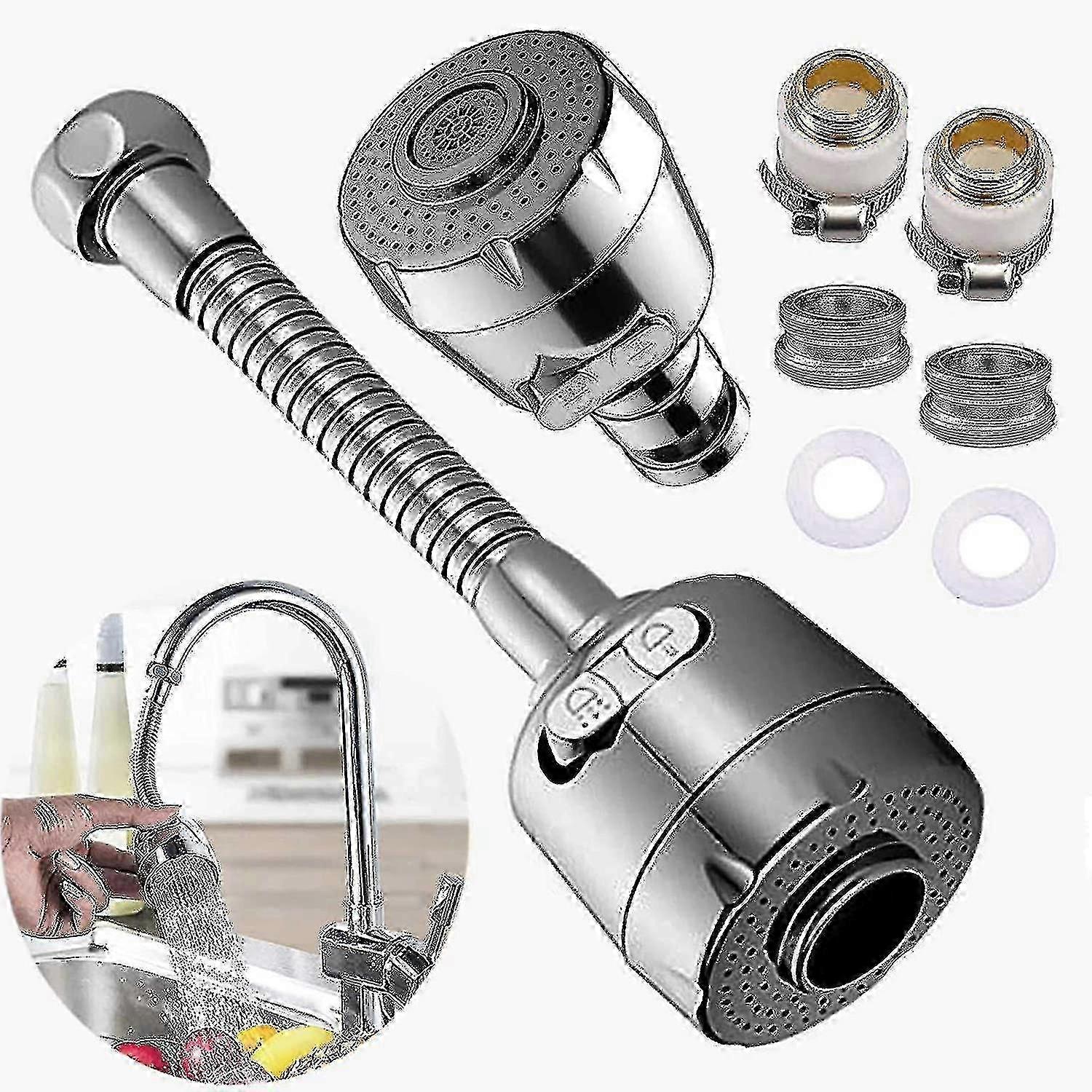 2025 Water Saving Tap,17cm Splash Proof Faucet, Multi Function Faucet Set
