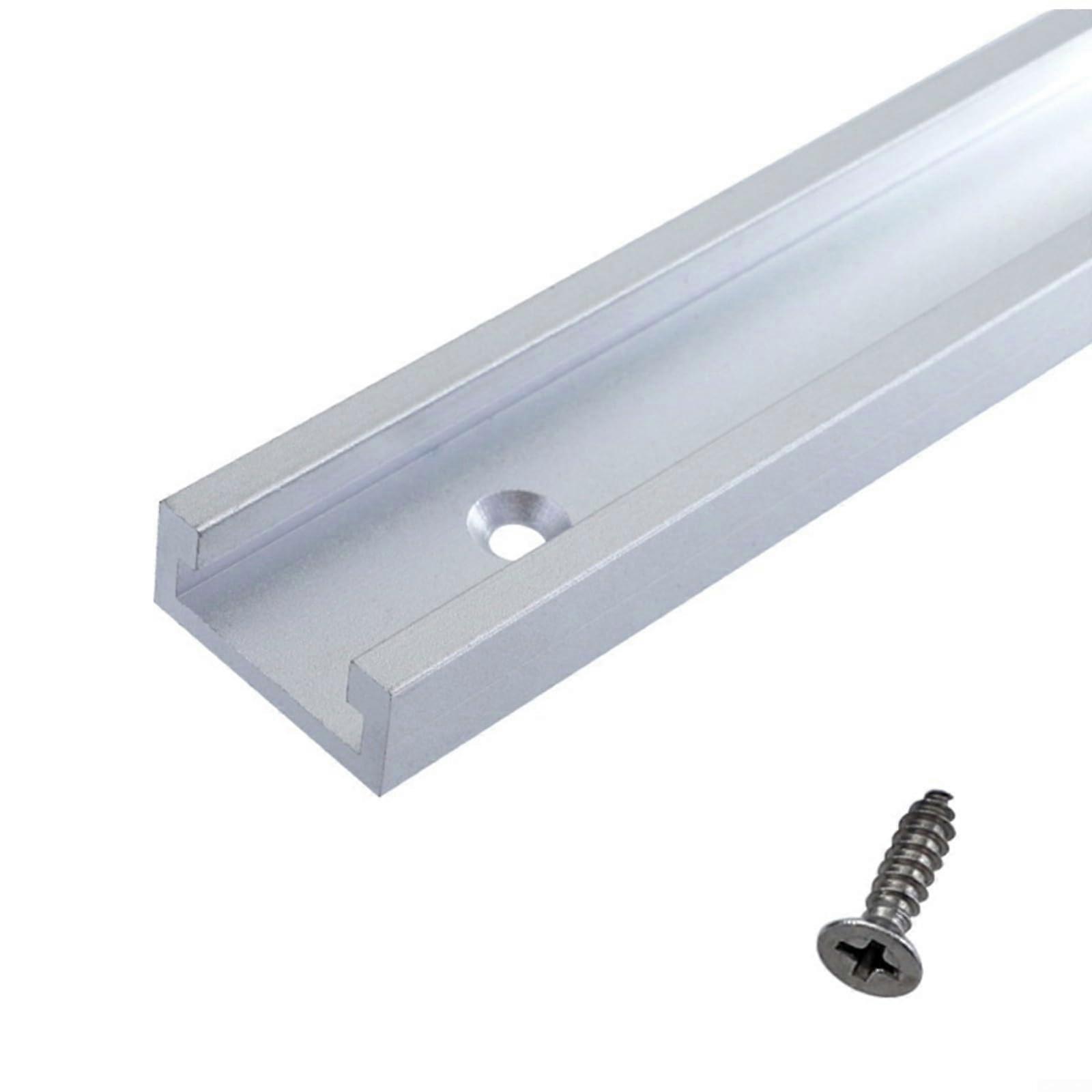 T-Track Miter Rail Jig 600mm Slotted Aluminum Alloy Fast Acting Clamp for Woodworking Bench 30mm T Rail