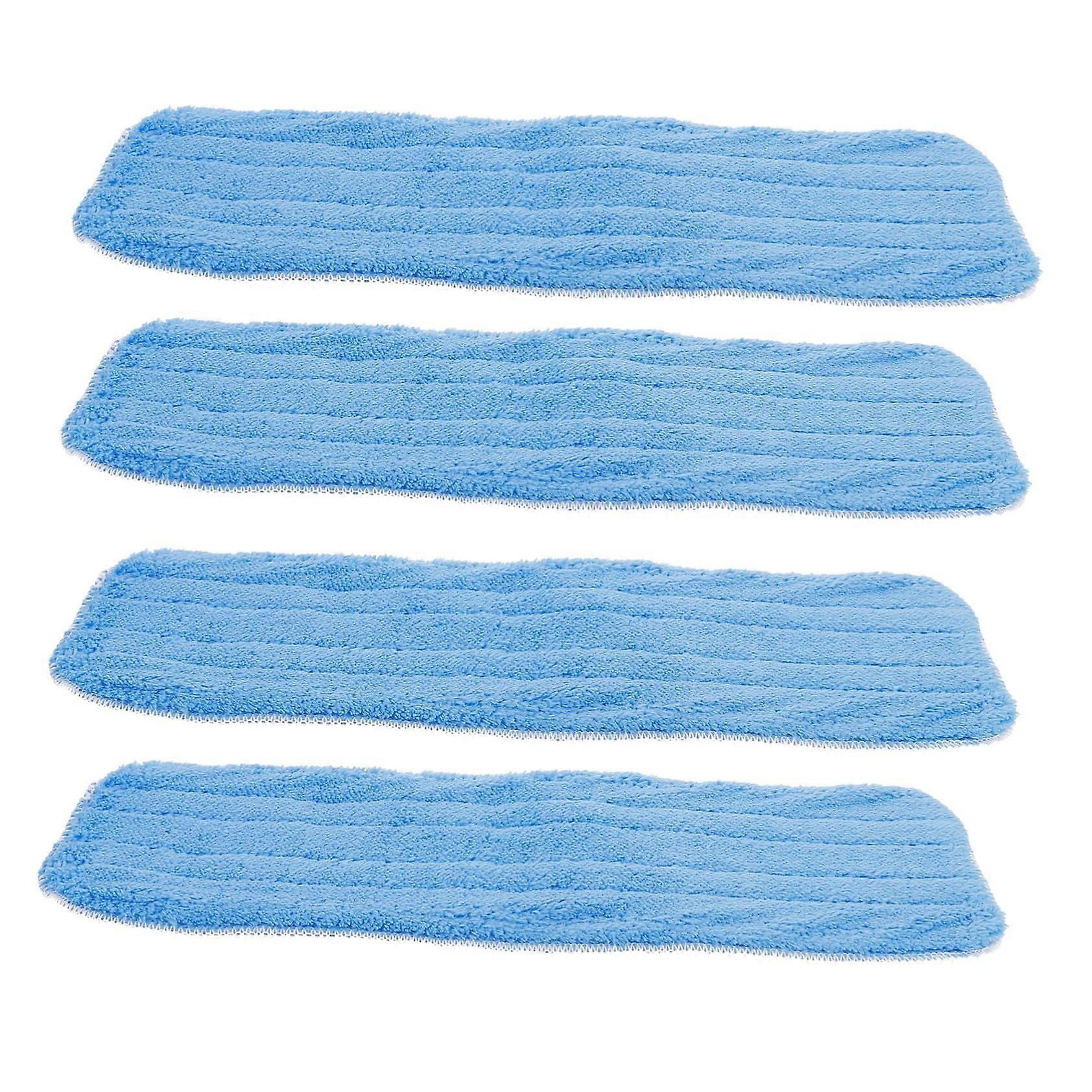 Washable Microfiber Mop Pads - 4 Reusable Cleaning Pads for Hard Floors, Compatible with Commercial Use in Restaurants and Gyms