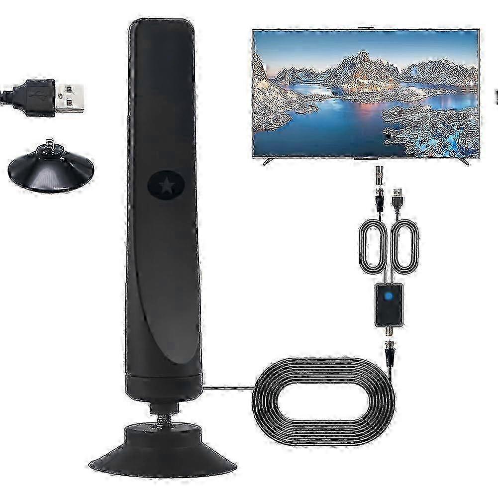 هوائي تلفزيون Festberg Hitenna - إصدار حصري مع قناة HD 100 ، نطاق 50 ميلا ، كابل 3 أمتار ، اتصال توصيل وتشغيل