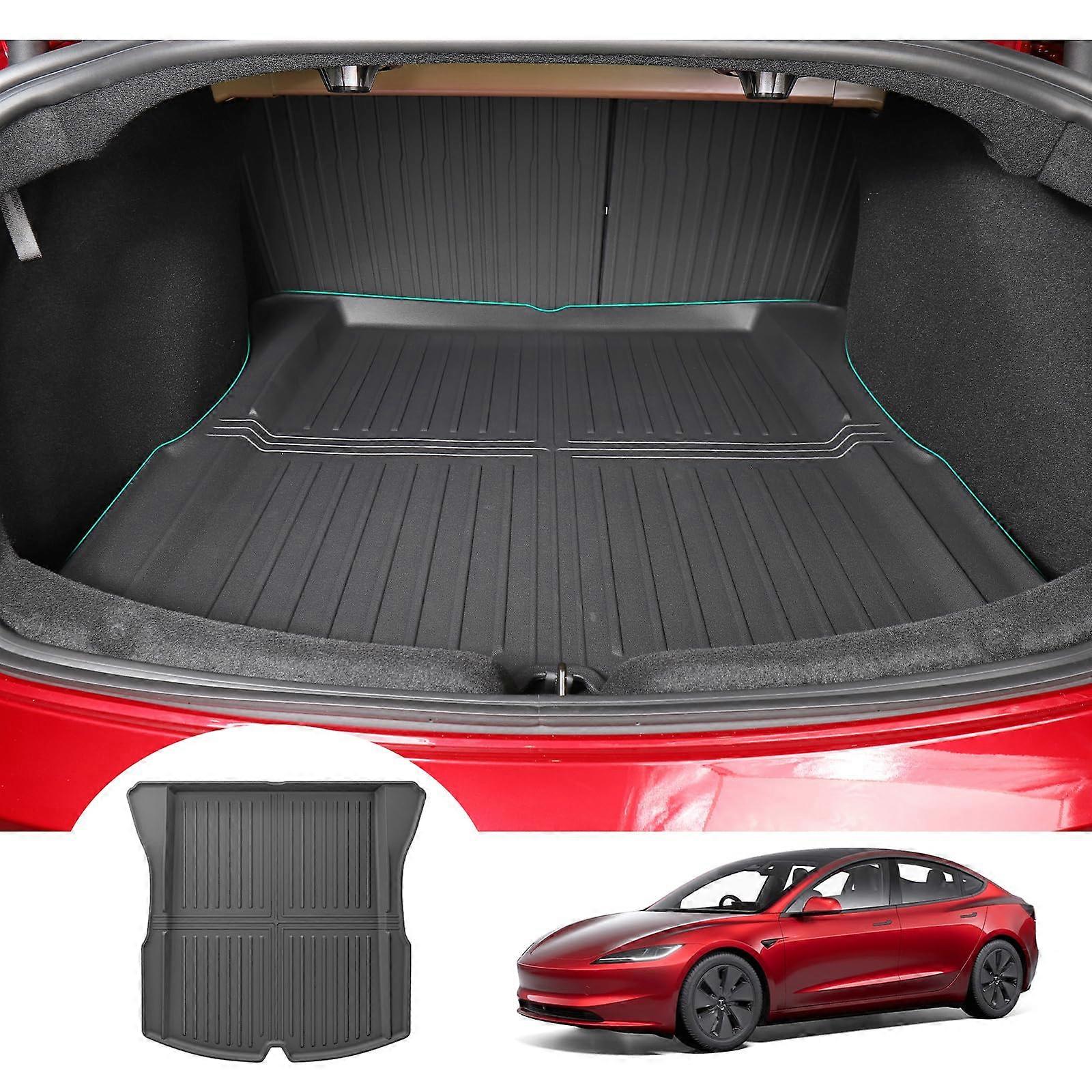 Boot Mat for Tesla Model 3 2024-2025, TPE All-Weather Liner, High Edge, Easy to Clean, Foldable, 3D Scanned Fit, Model 3 Highland