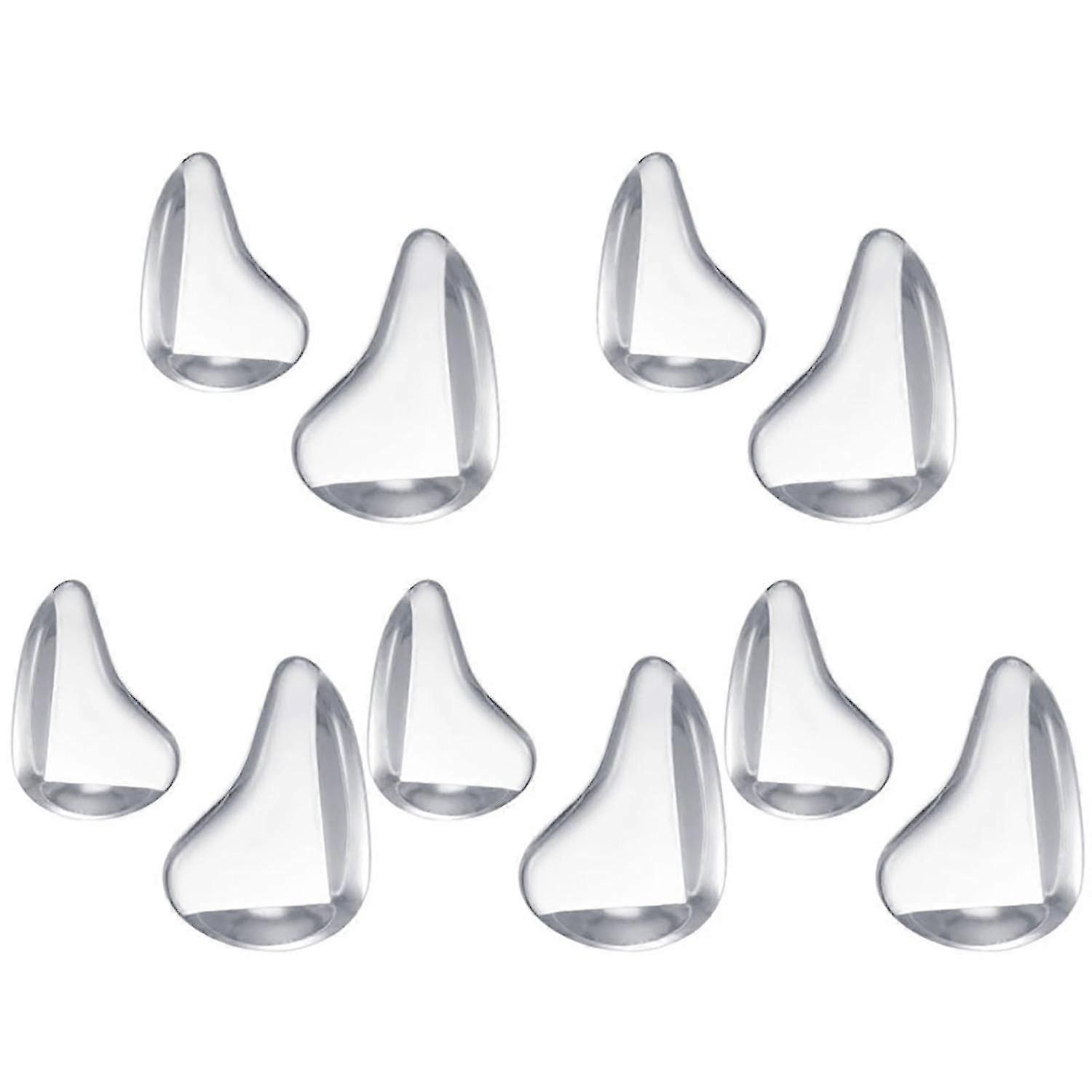 10Pcs Corner Protector Transparent Teardrop Shape PVC Three-sided Design Corner Cover for Home