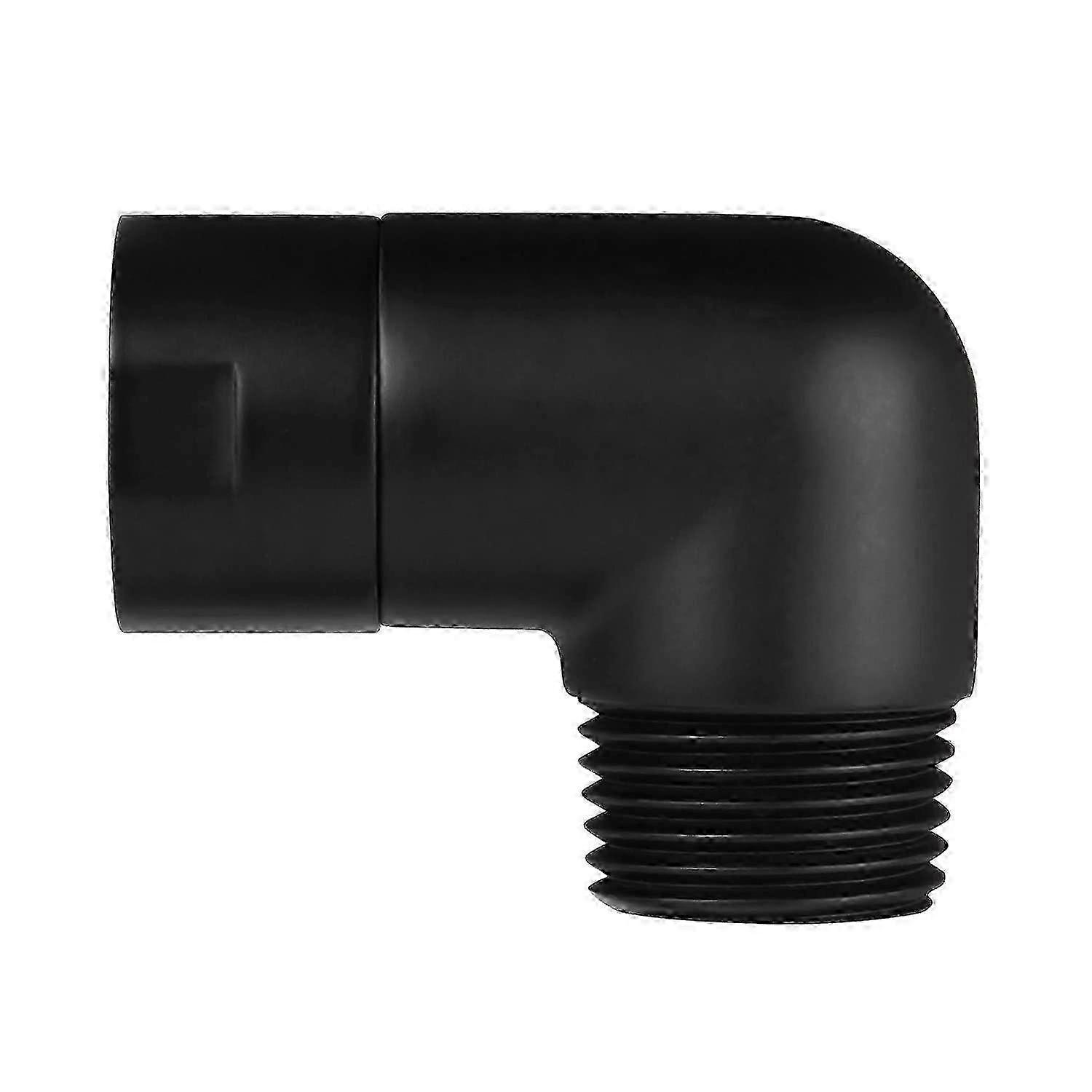 Matte Black Shower Elbow Adapter Compatible with Most Shower Heads for Easy Installation