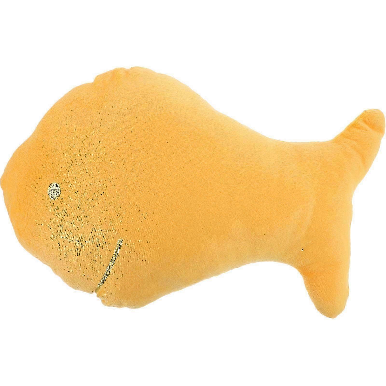 Soft Plush Fish Pillow Cushion for Sofa & Bed Decor - Yellow, 31x19x9.5cm Cozy Home Accessory