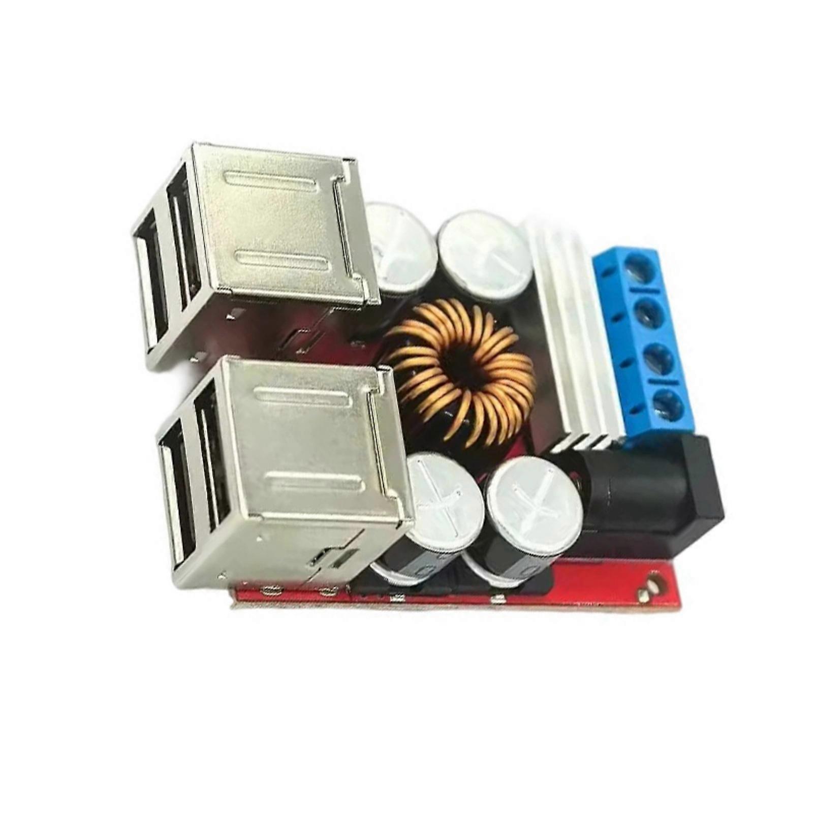8A High Current Power Reduction Power Steps down Module 4USB Charging Outlets 8V35V Input To 5V Car Power Supply Multicolor