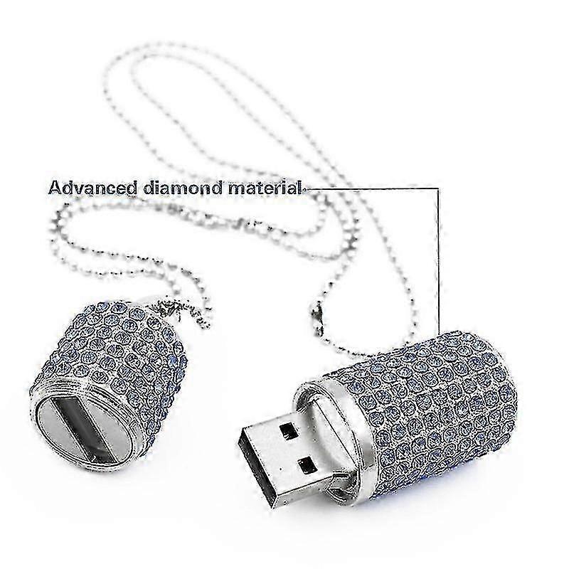 محرك أقراص فلاش USB الساخن Pendrive U محرك القلم القرص 128 جيجابايت -16 جيجابايت قلادة كريستال الماس عصا الذاكرة فتاة هدية TW