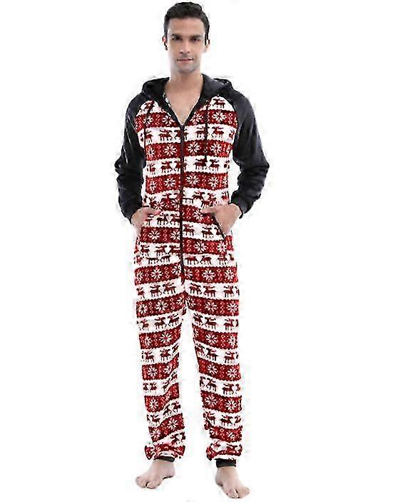 Erkek Sıcak Polar Tek Parça Ayaklı Pijama