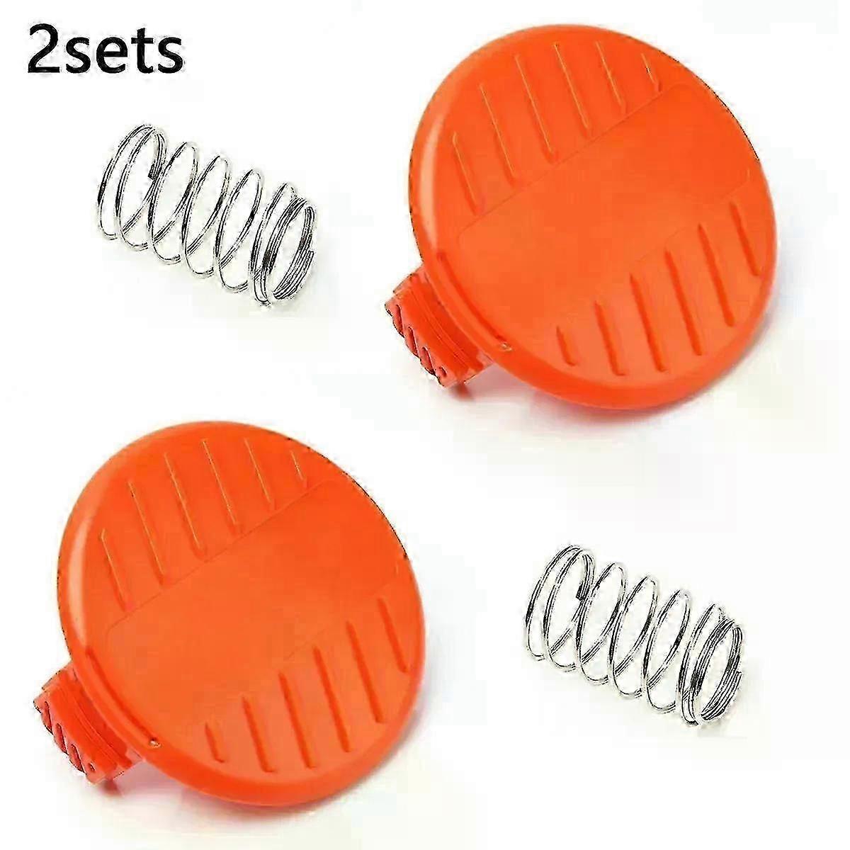 2Pcs Trimmer Spool Line Cap Cover Fit For Black & Decker Reflex GH...