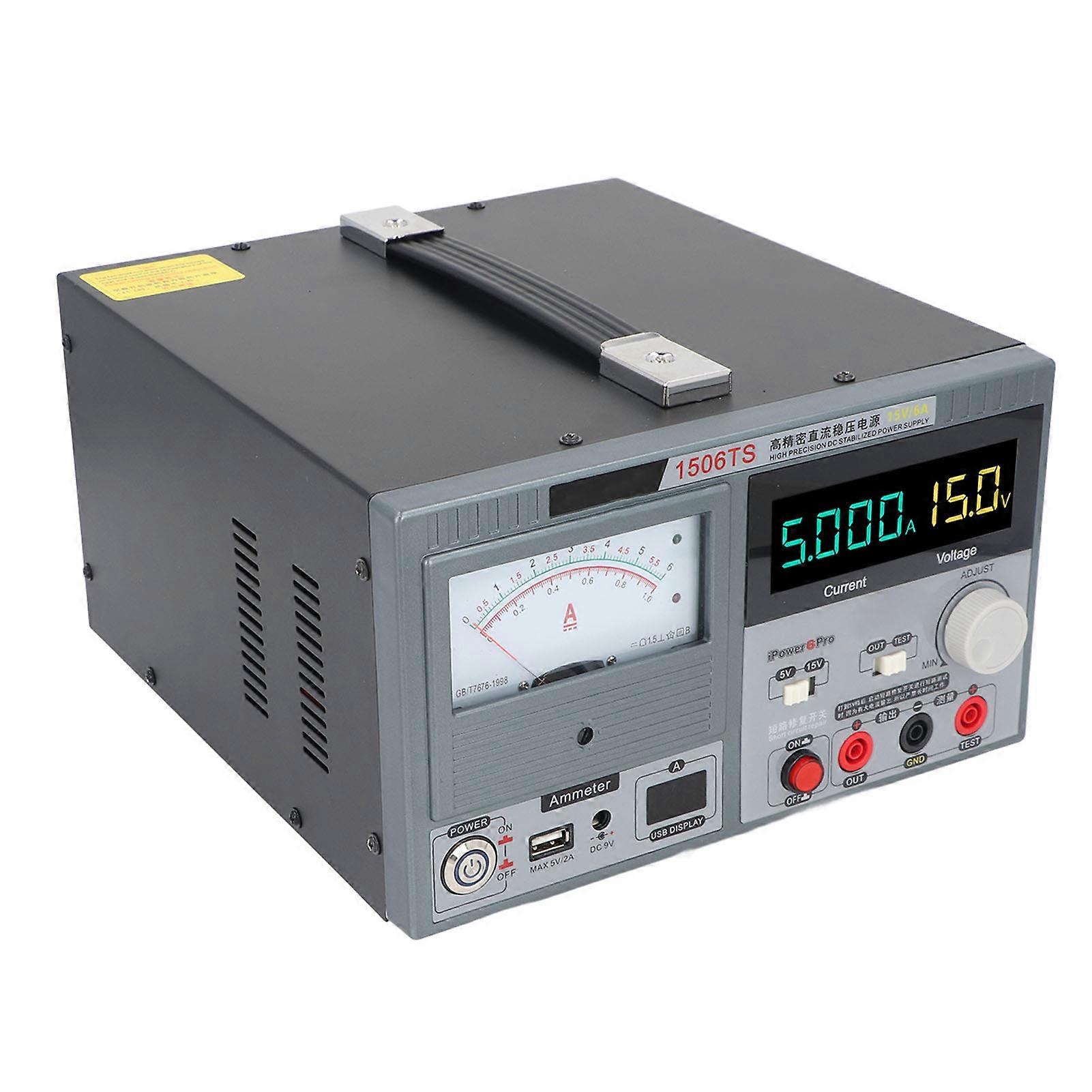 DC 6A 15V Regulated Power Supply Adjustable Stabilizer 260x240x155mm